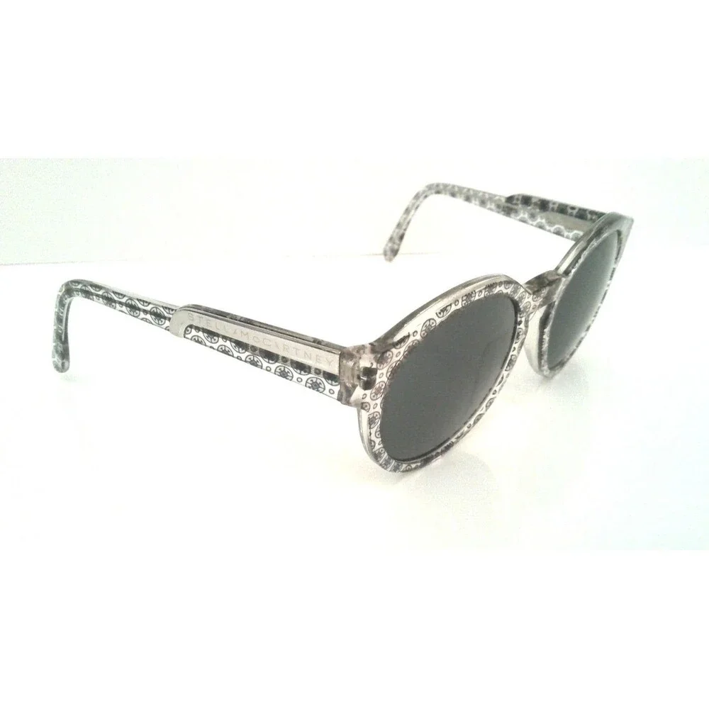 Stella McCartney SM 4028/87 Vintage Inspired Round Sunglasses Clear Patterned